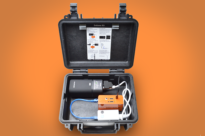 edge replay endzone kit mounted hard case battery pack edge recorder